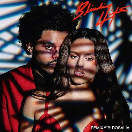 Blinding Lights Remix Lyrics The Weeknd & ROSALÍA